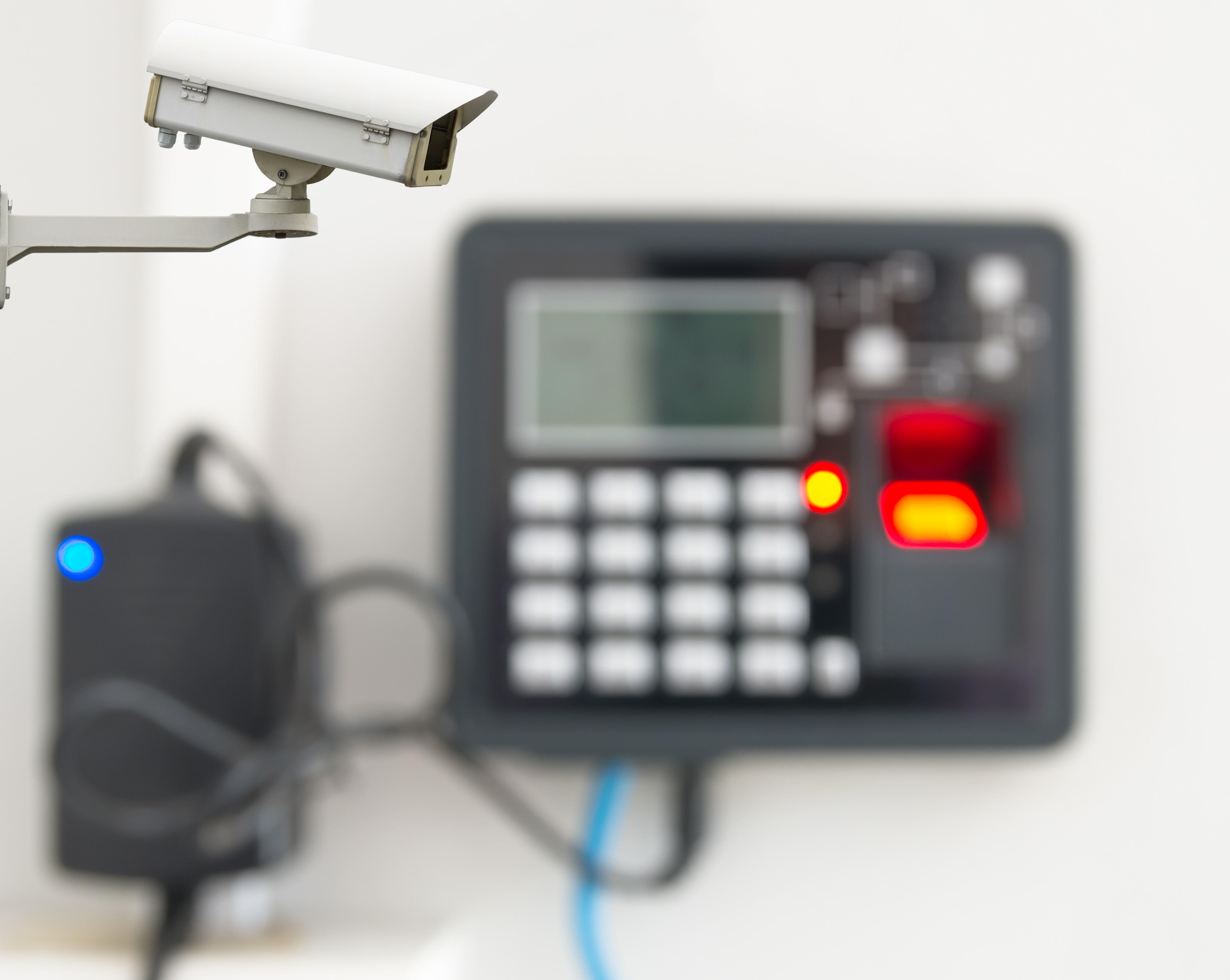 security camera pointing at lock